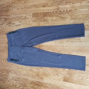 (12) G by Giuliana Slim Fit Ankle Pant Rayon Blend Faux Leather Strips Skinny